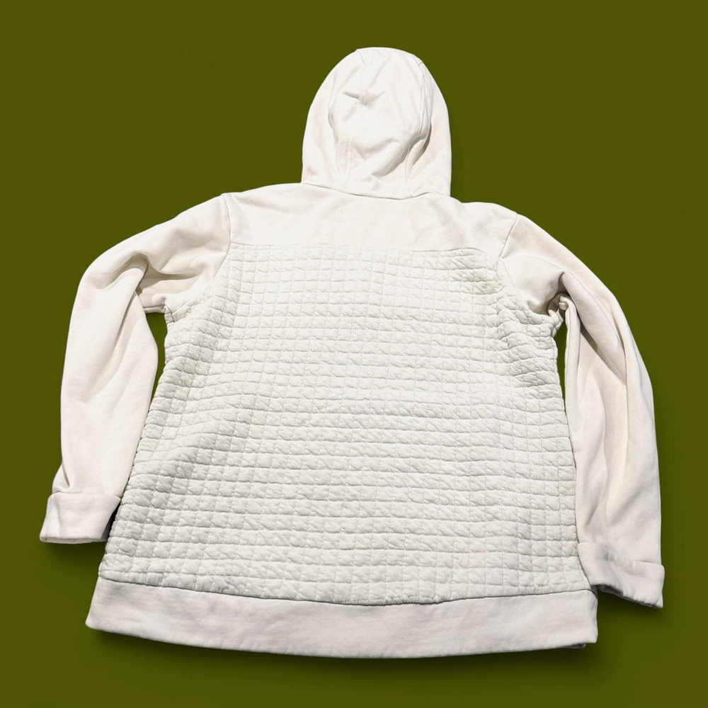 Columbia Beige Quilted Cozy Outdoor Glamping Quarter Zip Hoodie XL - Picture 3 of 6
